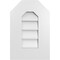 Ekena Millwork Octagonal Top Surface Mount PVC Gable Vent w/ 3-1/2"W x 1"P Standard Frame, 12"W x 18"H GVPOT12X1801SN - alternate 1
